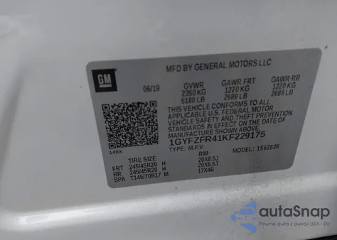 2019 Cadillac Xt4 Sport from USA, damaged, VIN 1GYFZFR41KF229175